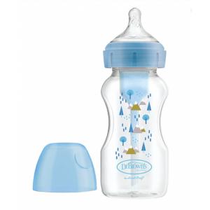 Biberón Boca Ancha Options+ 270ml Azul - DR BROWN