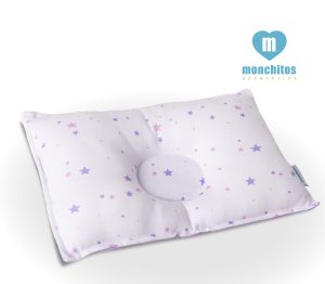 Almohada Anti Cabeza Plana – Lila Estrellas