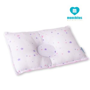Almohada Anti Cabeza Plana – Rosado Estrellas