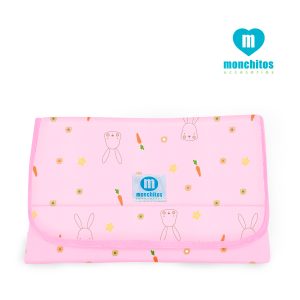 Cambiador Portátil Premium – Rosado Conejitos