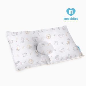 Almohada Anti Cabeza Plana – Celeste Animalitos