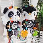 Juguete 1 Colgador Sensorial de Felpa Alto Contraste (White Animals)