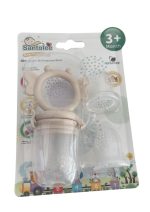 Alimentador de Fruta para Bebé Santolee 3+ Meses | BPA Free | Elefante Beige
