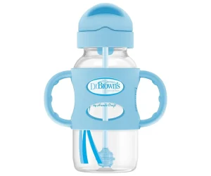 Biberón Con Cañita y Asas - 9 Oz Dr. Browns - Turquesa