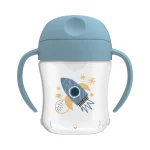 Vaso de Transición Antiderrame con boquilla Suave 6 oz/180ml color azul