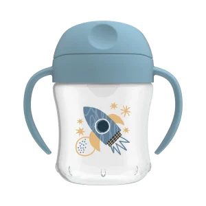 Vaso de Transición Antiderrame con boquilla Suave 6 oz/180ml color azul