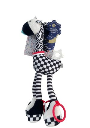 Juguete Colgador Sensorial de Felpa Alto Contraste Cebra