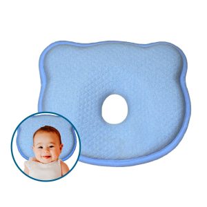 Almohada Viscoelástica para Bebé – Color Celeste
