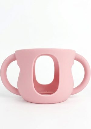 Funda de silicona pequeña para biberón - Rosa