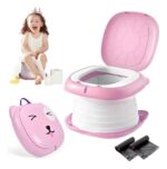 Bacin Plegable Infantil Diseño Gatito – Rosado