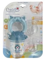 Mordedor Sensorial de Silicona Gatito Celeste - Santolee