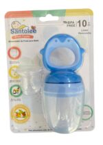 Mordedor Sensorial de Silicona Pinguino Celeste - Santolee