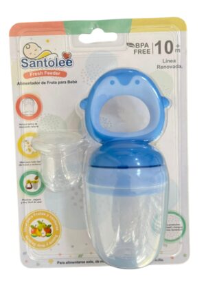 Mordedor Sensorial de Silicona Pinguino Celeste - Santolee