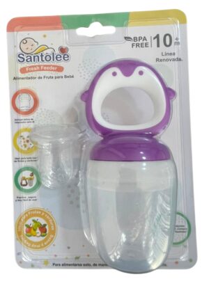 Mordedor Sensorial de Silicona Pinguino Morado - Santolee