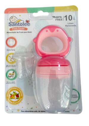 Mordedor Sensorial de Silicona Pinguino Rosado - Santolee