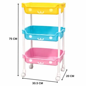 Organizador Multiusos de 3 Niveles con Ruedas